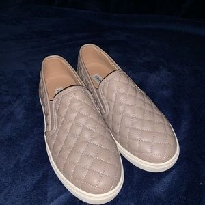 Beige Steve Madden Slip ons